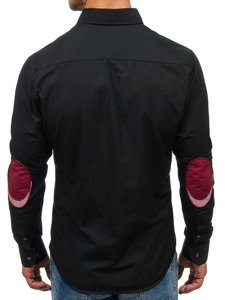 Men's Elegant Long Sleeve Shirt Black Bolf 4706