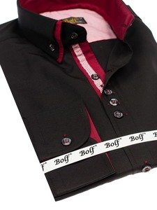 Men's Elegant Long Sleeve Shirt Black Bolf 4706