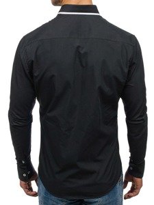 Men's Elegant Long Sleeve Shirt Black Bolf 6857