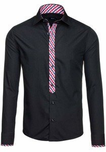 Men's Elegant Long Sleeve Shirt Black Bolf 6867