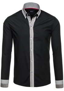 Men's Elegant Long Sleeve Shirt Black Bolf 6950