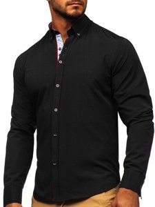 Men's Elegant Long Sleeve Shirt Black Bolf 8839