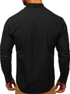 Men's Elegant Long Sleeve Shirt Black Bolf 8839