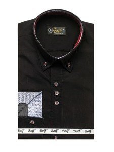 Men's Elegant Long Sleeve Shirt Black Bolf 8839