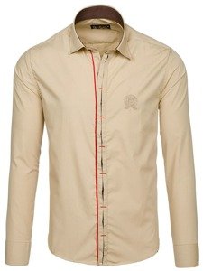 Men's Elegant Long Sleeve Shirt Camel Bolf 1769