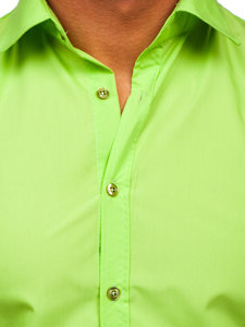 Men's Elegant Long Sleeve Shirt Celadon Bolf 6944