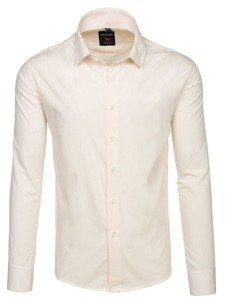 Men's Elegant Long Sleeve Shirt Ecru Bolf TS100