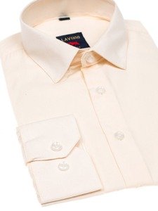 Men's Elegant Long Sleeve Shirt Ecru Bolf TS100