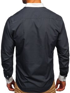 Men's Elegant Long Sleeve Shirt Graphite Bolf 2782