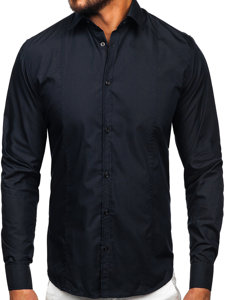 Men’s Elegant Long Sleeve Shirt Graphite Bolf 6944