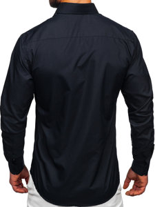 Men’s Elegant Long Sleeve Shirt Graphite Bolf 6944