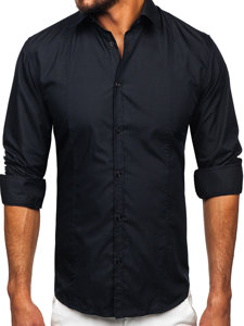 Men’s Elegant Long Sleeve Shirt Graphite Bolf 6944