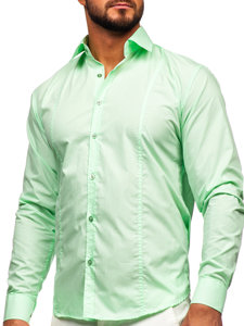 Men's Elegant Long Sleeve Shirt Mint Bolf 6944