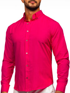 Men’s Elegant Long Sleeve Shirt Pink Bolf 5821-1