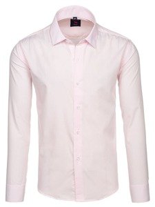 Men's Elegant Long Sleeve Shirt Pink Bolf TS100