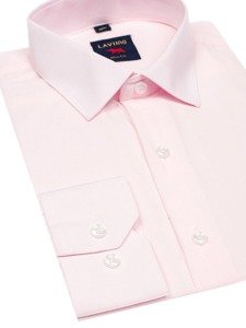 Men's Elegant Long Sleeve Shirt Pink Bolf TS100