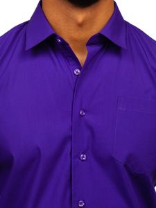 Men's Elegant Long Sleeve Shirt Violet Bolf 0003