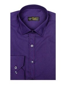 Men's Elegant Long Sleeve Shirt Violet Bolf 1703