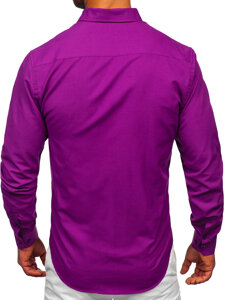 Men's Elegant Long Sleeve Shirt Violet Bolf 5821-1