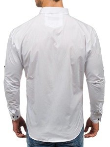 Men's Elegant Long Sleeve Shirt White Bolf 0780