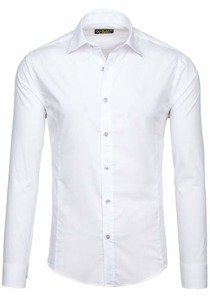 Men's Elegant Long Sleeve Shirt White Bolf 1703