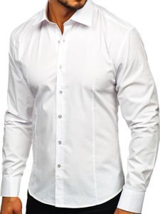 Men's Elegant Long Sleeve Shirt White Bolf 1703