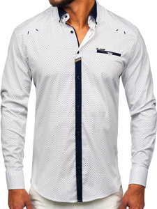 Men's Elegant Long Sleeve Shirt White Bolf 19603