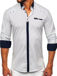 Men's Elegant Long Sleeve Shirt White Bolf 19603