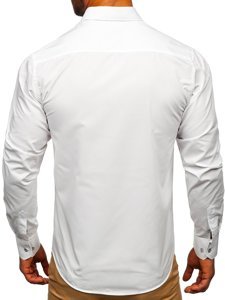 Men's Elegant Long Sleeve Shirt White Bolf 20703