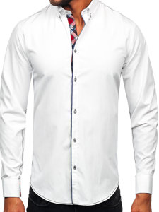 Men's Elegant Long Sleeve Shirt White Bolf 22732