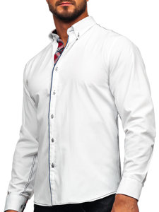 Men's Elegant Long Sleeve Shirt White Bolf 22732