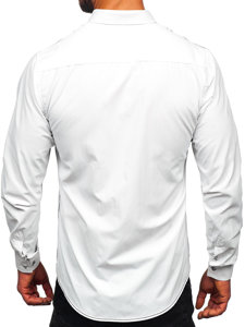 Men's Elegant Long Sleeve Shirt White Bolf 22732