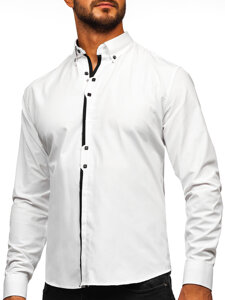 Men’s Elegant Long Sleeve Shirt White Bolf 24701