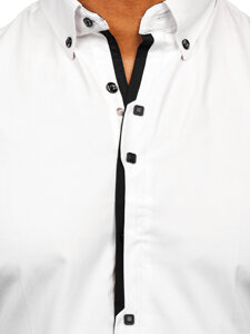 Men’s Elegant Long Sleeve Shirt White Bolf 24701