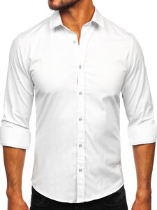 Men’s Elegant Long Sleeve Shirt White Bolf 24702