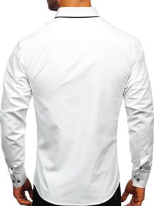 Men's Elegant Long Sleeve Shirt White Bolf 2767-1