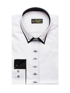 Men's Elegant Long Sleeve Shirt White Bolf 3708