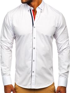 Men's Elegant Long Sleeve Shirt White Bolf 3713