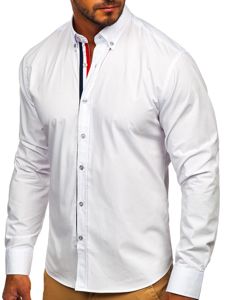 Men's Elegant Long Sleeve Shirt White Bolf 3713