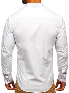 Men's Elegant Long Sleeve Shirt White Bolf 3713