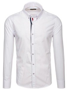 Men's Elegant Long Sleeve Shirt White Bolf 3713