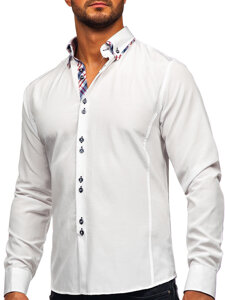 Men's Elegant Long Sleeve Shirt White Bolf 4704