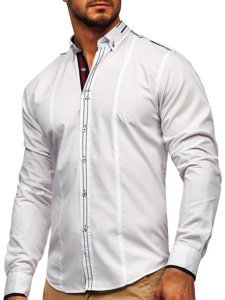 Men's Elegant Long Sleeve Shirt White Bolf 4707