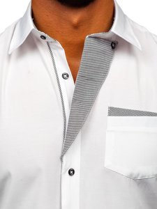 Men's Elegant Long Sleeve Shirt White Bolf 4713