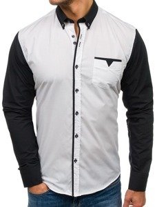 Men's Elegant Long Sleeve Shirt White Bolf 5726