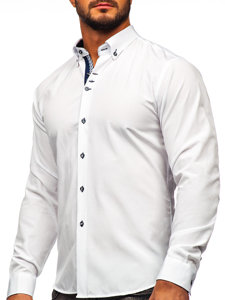 Men's Elegant Long Sleeve Shirt White Bolf 5796-1