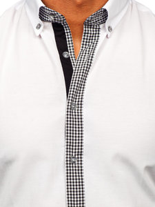 Men's Elegant Long Sleeve Shirt White Bolf 6873-1