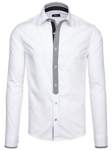 Men's Elegant Long Sleeve Shirt White Bolf 6873