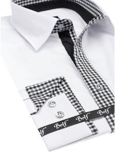 Men's Elegant Long Sleeve Shirt White Bolf 6873