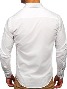 Men's Elegant Long Sleeve Shirt White Bolf 6873